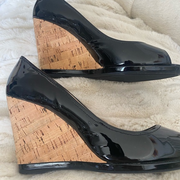 Prada Wedge shoes- Black Patient leather. - Picture 3 of 8